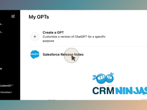 A cursor highlighting a "Salesforce Release Notes" GPT