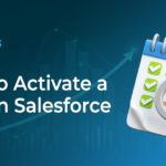 Decorative Banner with the text "How to Activate a Flow in Salesforce"